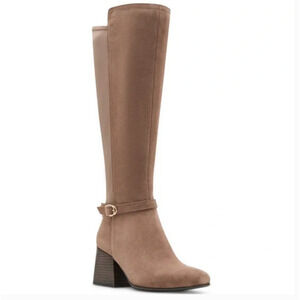 Blondo Twyla Tall Suede Boots 7.5 Tan Beige NWT Waterproof  Knee High Riding